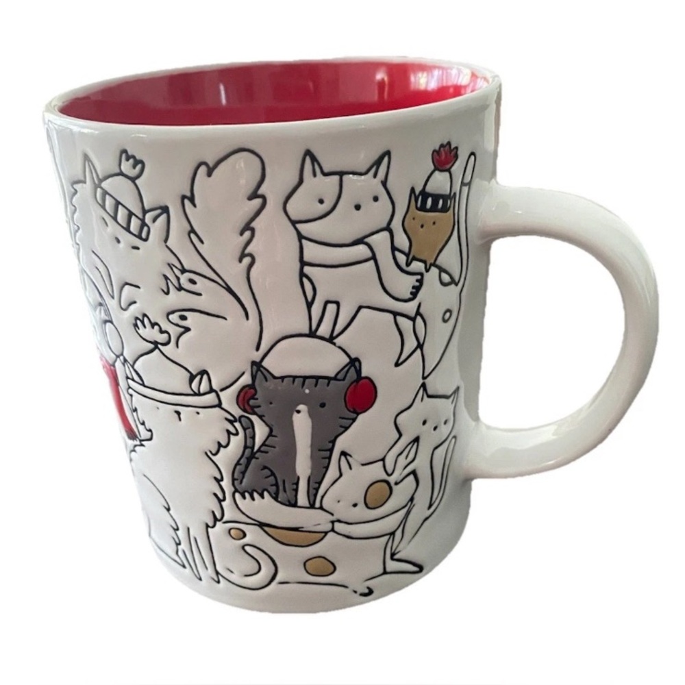 Fig & Fern Christmas Cat Mug Dist. New York N.Y. Tea Coffee Hot Coa New York ♥️